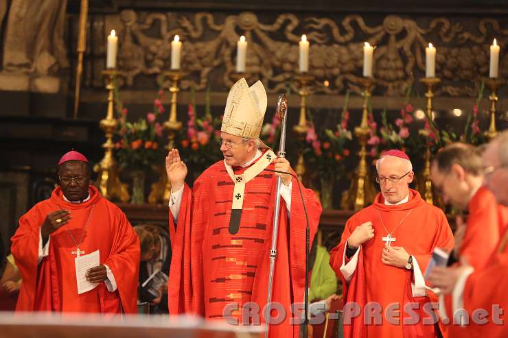 2014.09.14_17.42.10.jpg - Kardinal Schönborn erteilt den Abschluss-Segen.