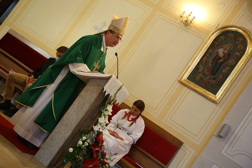 Blagoslov spomendoma bl. Kardinala Stepinca, te hodočasničkog doma Propovjed, biskup Ivan Šaško.