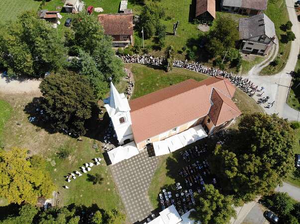 Velika Gospa u Novigradu Procesija, Snimka iz zraka