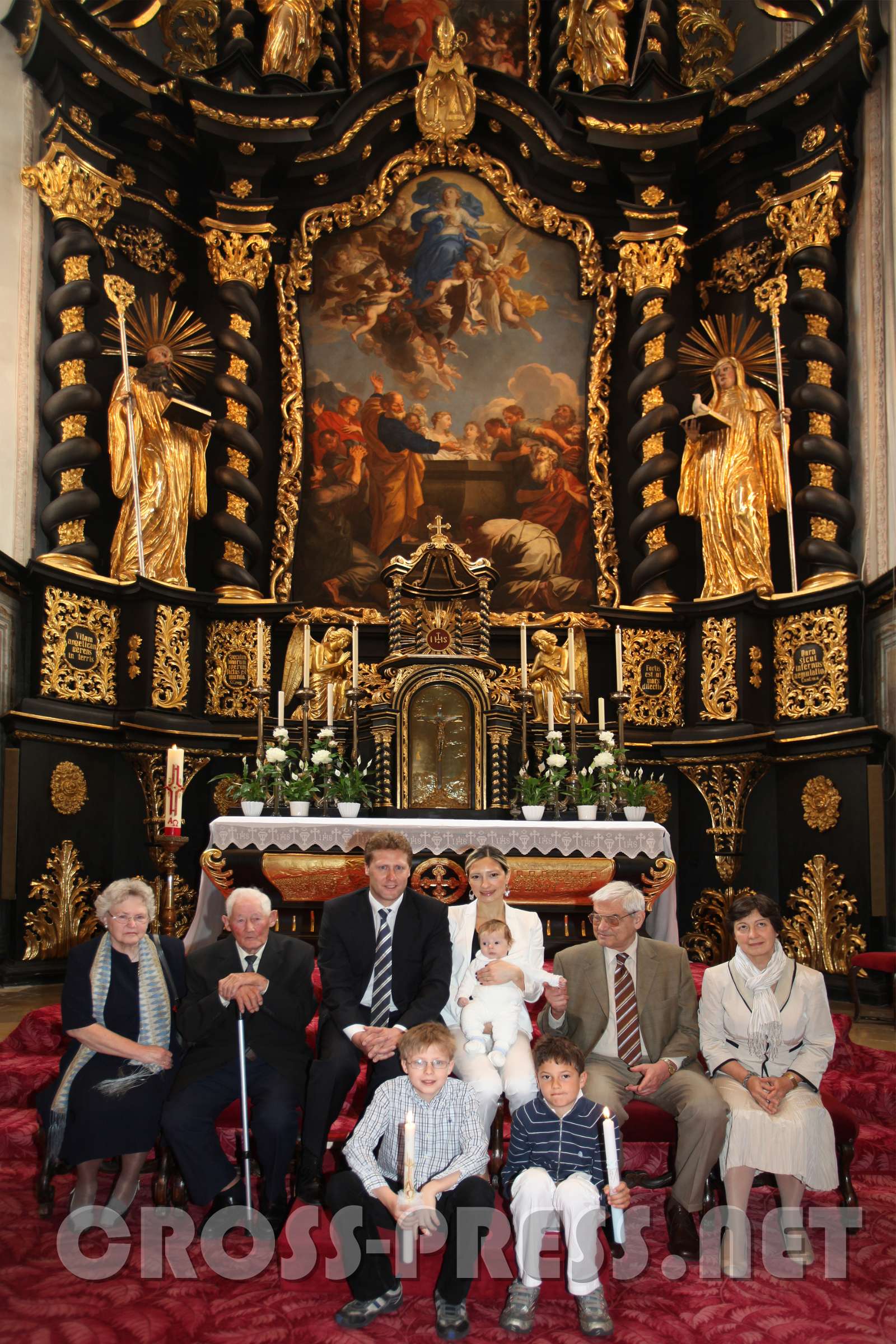 Taufe von Alexander Christian Drumeva-Maierhofer mit P.Gerhard Ellinger 