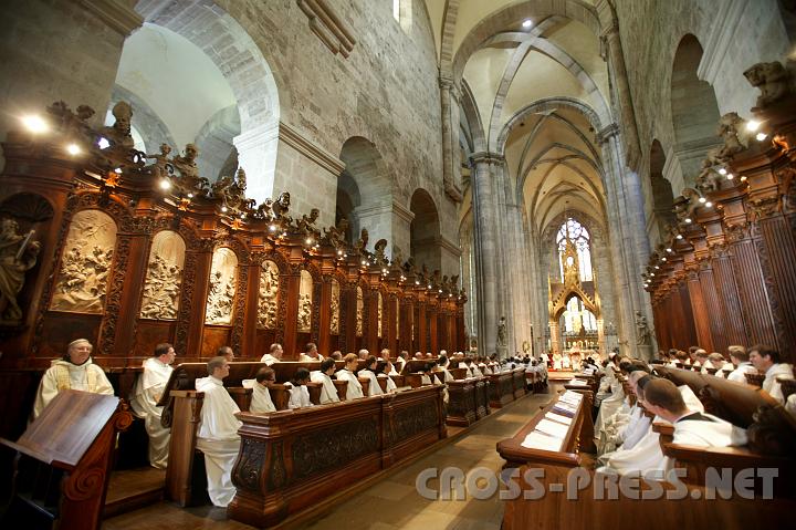 2008.04.24_10.41.50.JPG - An die hundert Geistliche, Ordensleute und "Weltpriester" aus vielen Nationen, kamen zur Priesterweihe nach Heiligenkreuz.
