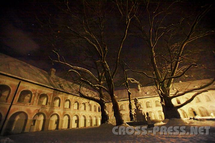 2009.02.17_23.21.44_01.jpg - Kurz vor Mitternacht haben die Baumriesen selbst im Hof eines Klosters etwas Gespenstisches an sich...  ;)