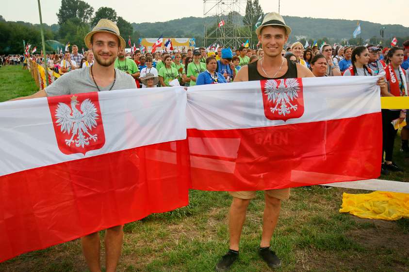 WeltJugendTag Krakau 2016 Stolze polnische Jugendliche