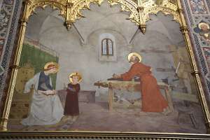 1. kroatische Votiv-Radwallfahrt nach Rom Jesus und Maria in der Werkstatt von Josef.